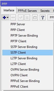 Настройка SSTP в MikroTik, создание VPN клиента